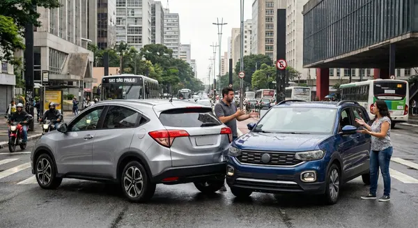 Batida leve no trânsito